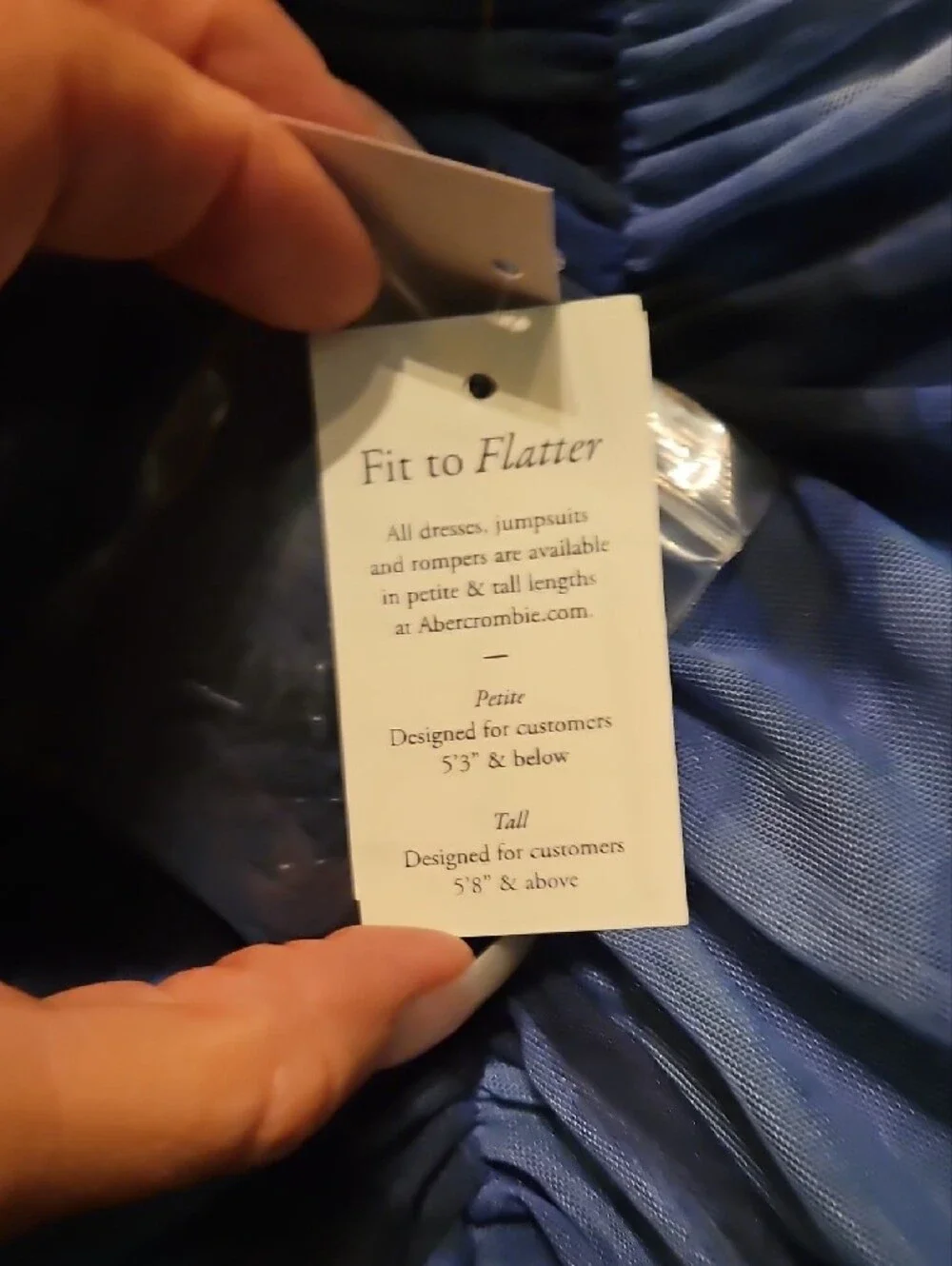 Abercrombie & Fitch Blue Ruched Maxi Dress